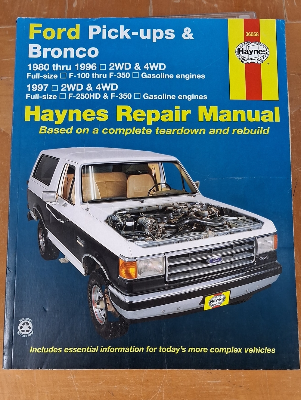 1980-1997 Ford Pick-ups & Bronco Haynes Repair Truck Suv Manual